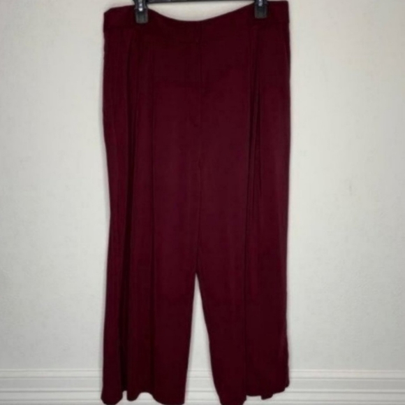 Tibi Stella Stretch Maroon Suiting Crop Pants NWOT Size12 - Picture 4 of 5